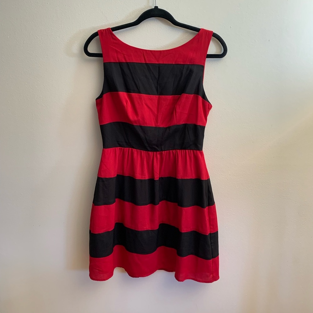 B. Darlin black and red striped dress